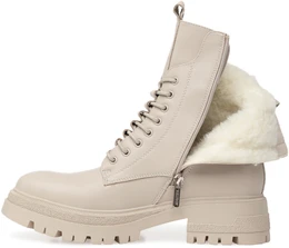 Женские бежевые ботинки Baden (Натуральная шерсть)