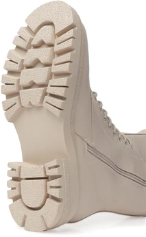 Женские бежевые ботинки Baden (Натуральная шерсть)