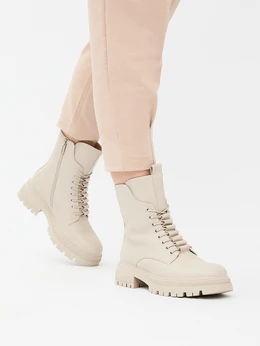 Женские бежевые ботинки Baden (Натуральная шерсть)