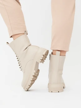 Женские бежевые ботинки Baden (Натуральная шерсть)