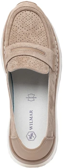 Женские бежевые мокасины Wilmar