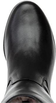 Женские черные сапоги Francesco Donni (Натуральный мех)