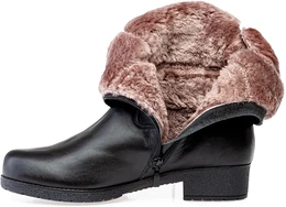 Женские черные сапоги Francesco Donni (Натуральный мех)