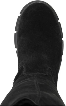 Женские черные сапоги Rieker (Искусственная шерсть)