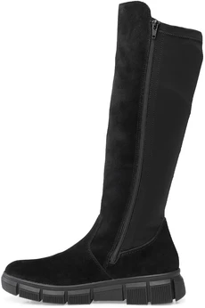 Женские черные сапоги Rieker (Искусственная шерсть)