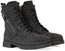 Женские черные ботинки Shoiberg (Натуральная шерсть)