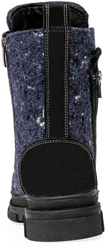 Женские синие ботинки Shoiberg (Натуральная шерсть)