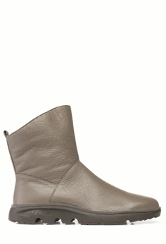 Женские серо-коричневые ботинки Romer (Натуральный мех)