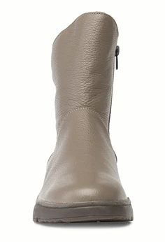 Женские серо-коричневые ботинки Romer (Натуральный мех)