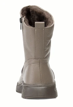 Женские серо-коричневые ботинки Romer (Натуральный мех)