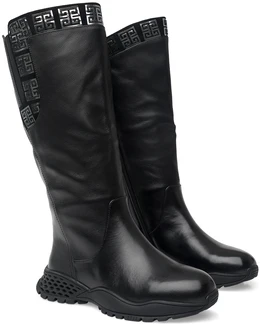 Женские черные сапоги Ascalini (Евромех)