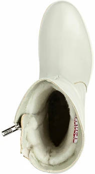 Женские бежевые полусапоги Janita (Натуральный мех)