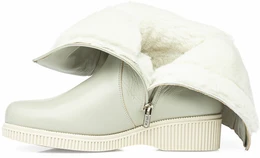 Женские бежевые полусапоги Janita (Натуральный мех)