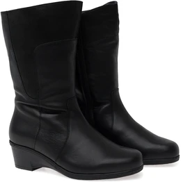 Женские черные полусапоги Janita (Натуральный мех)