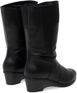 Женские черные полусапоги Janita (Натуральный мех)