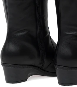 Женские черные полусапоги Janita (Натуральный мех)