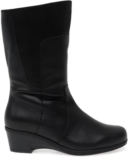 Женские черные полусапоги Janita (Натуральный мех)