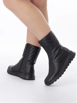 Женские черные полусапоги Romer (Натуральный мех)