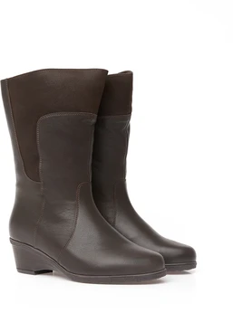 Женские коричневые полусапоги Janita (Натуральный мех)