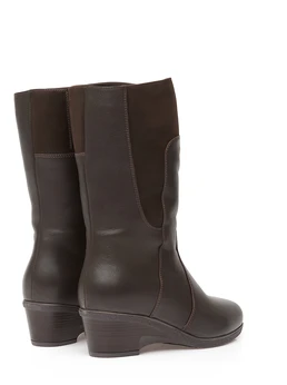 Женские коричневые полусапоги Janita (Натуральный мех)