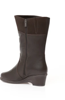 Женские коричневые полусапоги Janita (Натуральный мех)