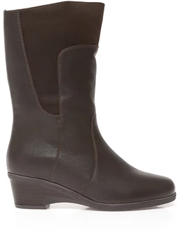 Женские коричневые полусапоги Janita (Натуральный мех)