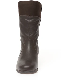 Женские коричневые полусапоги Janita (Натуральный мех)