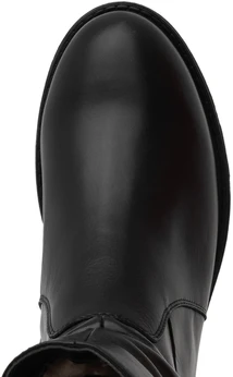 Женские черные полусапоги ALEXIA LEVINI (Натуральный мех)