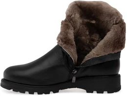 Женские черные полусапоги ALEXIA LEVINI (Натуральный мех)