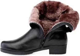 Женские черные сапоги Francesco Donni (Натуральный мех)