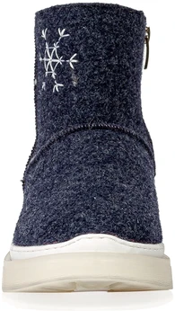 Женские синие валенки Shoiberg (Натуральная шерсть)