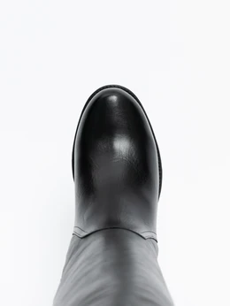 Женские черные сапоги ALEXIA LEVINI (Натуральный мех)