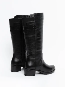 Женские черные сапоги ALEXIA LEVINI (Натуральный мех)