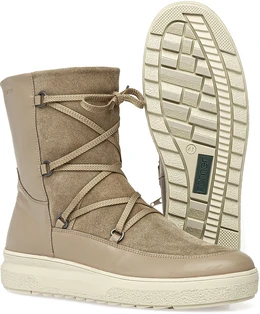 Женские бежевые полусапоги Romer (Натуральный мех)