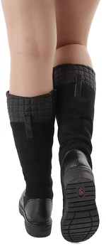 Женские черные сапоги Rieker (Искусственная шерсть)