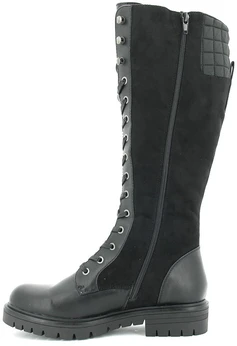 Женские черные сапоги Rieker (Искусственная шерсть)