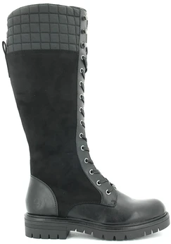 Женские черные сапоги Rieker (Искусственная шерсть)