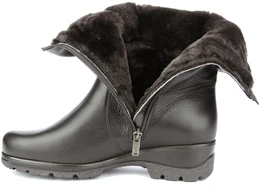 Женские коричневые полусапоги Janita (Натуральный мех)