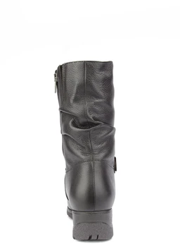 Женские коричневые полусапоги Janita (Натуральный мех)