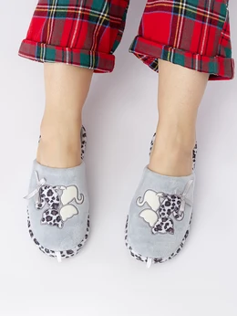 Женские серые тапочки Baden