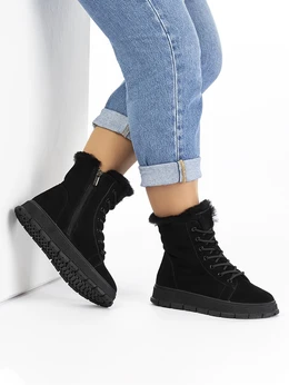 Женские черные ботинки Baden (Натуральная шерсть)