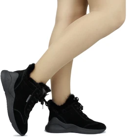 Женские черные ботинки Berkonty (Искусственный мех)