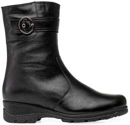 Женские черные полусапоги Janita (Натуральный мех)