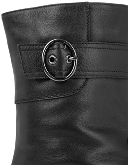 Женские черные полусапоги Janita (Натуральный мех)