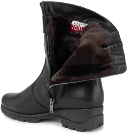 Женские черные полусапоги Janita (Натуральный мех)