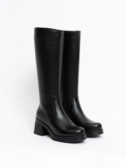 Женские черные сапоги ALEXIA LEVINI (Байка)