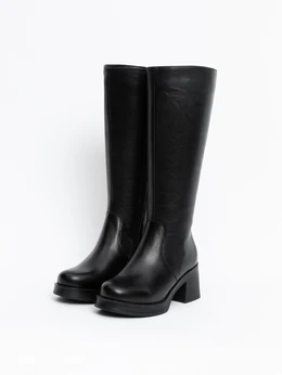 Женские черные сапоги ALEXIA LEVINI (Байка)