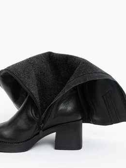 Женские черные сапоги ALEXIA LEVINI (Байка)