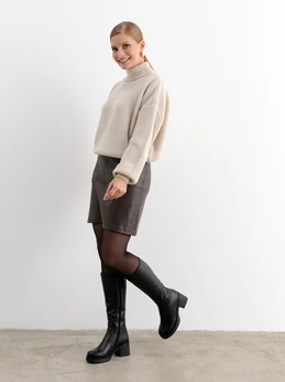 Женские черные сапоги ALEXIA LEVINI (Байка)