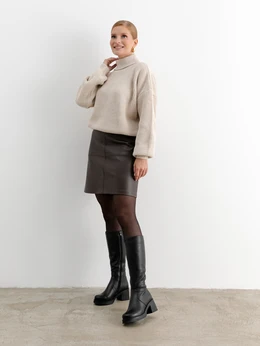 Женские черные сапоги ALEXIA LEVINI (Байка)